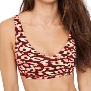 Offline By Aerie Medium Support Stretch Bra Leopard Print Size L